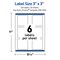 Avery Printable Square Labels, 3" x 3", Glossy White, Pre-printed Arched Black Border/Golden Leaf Design, Sure Feed Technology, Laser & Inkjet Compatible, 120 Total